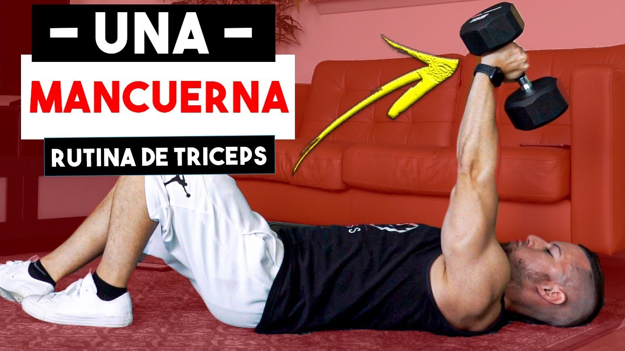 10 MIN RUTINA DE TRICEPS CON UNA MANCUERNA (EN CASA!) | Rutinas Con Sola Una Mancuerna | TG Fitness