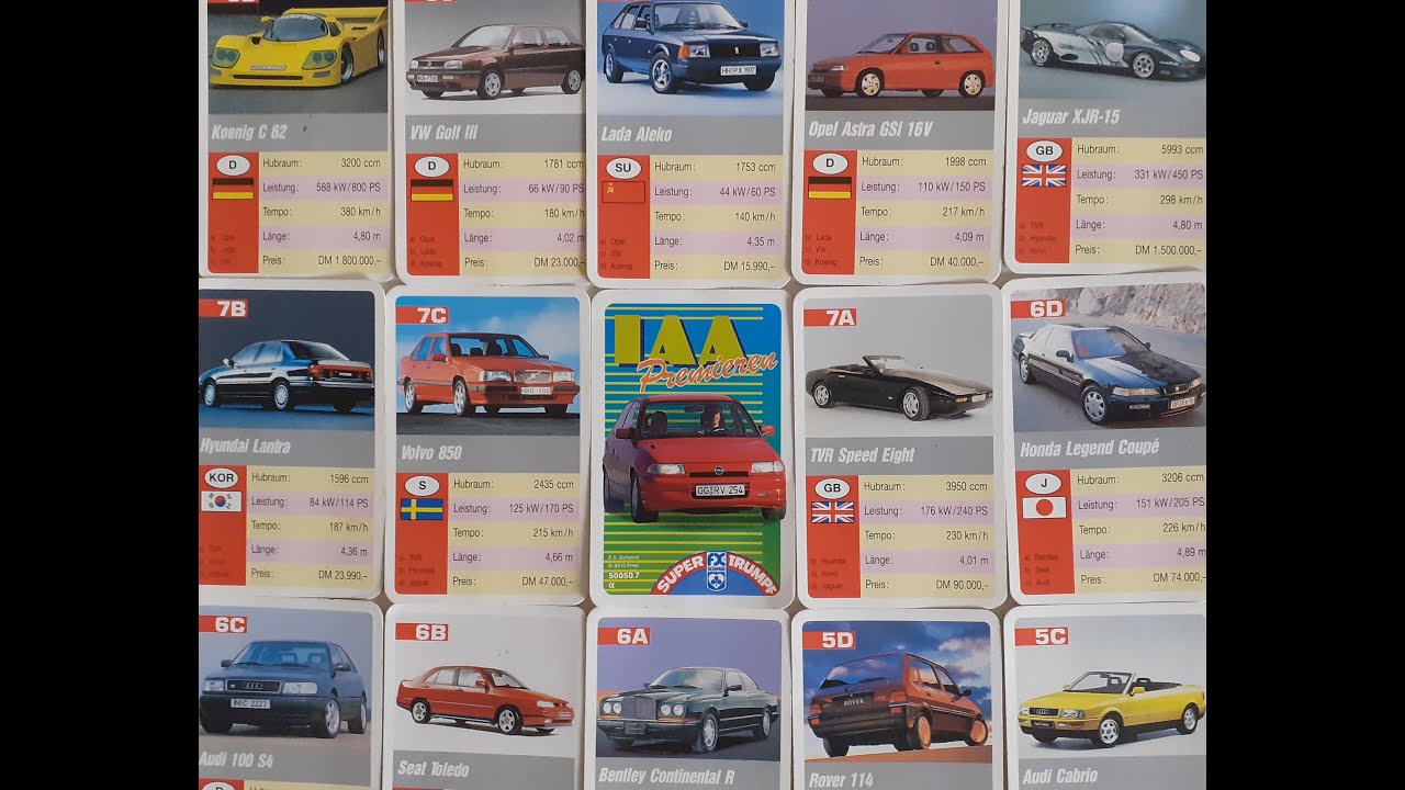 IAA 1991 Premieren - FX-Schmid -Auto- Quartett