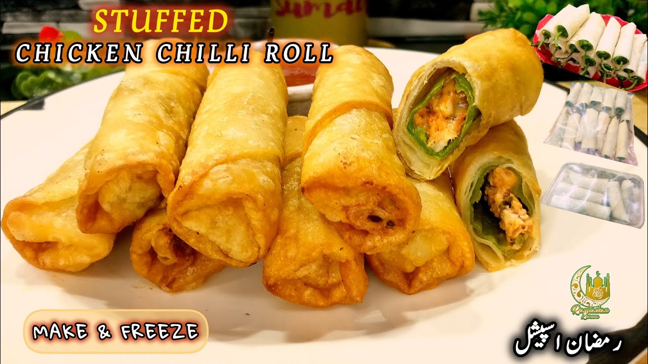 Stuffed Chicken Chilli Rolls Recipe | Make & Freeze | by Sumaira's Cooking & Healthy Tips 