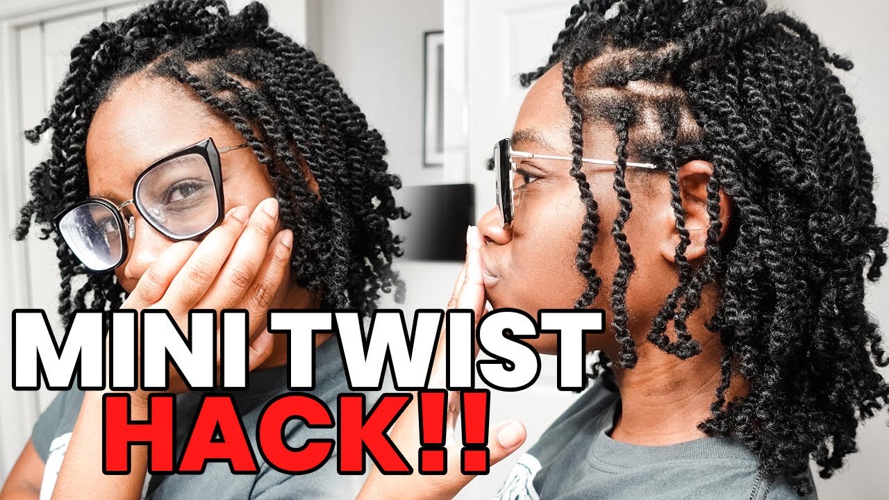 MINI TWIST on Natural Hair using SPRING TWIST for Fuller Natural Looking PROTECTIVE STYLE