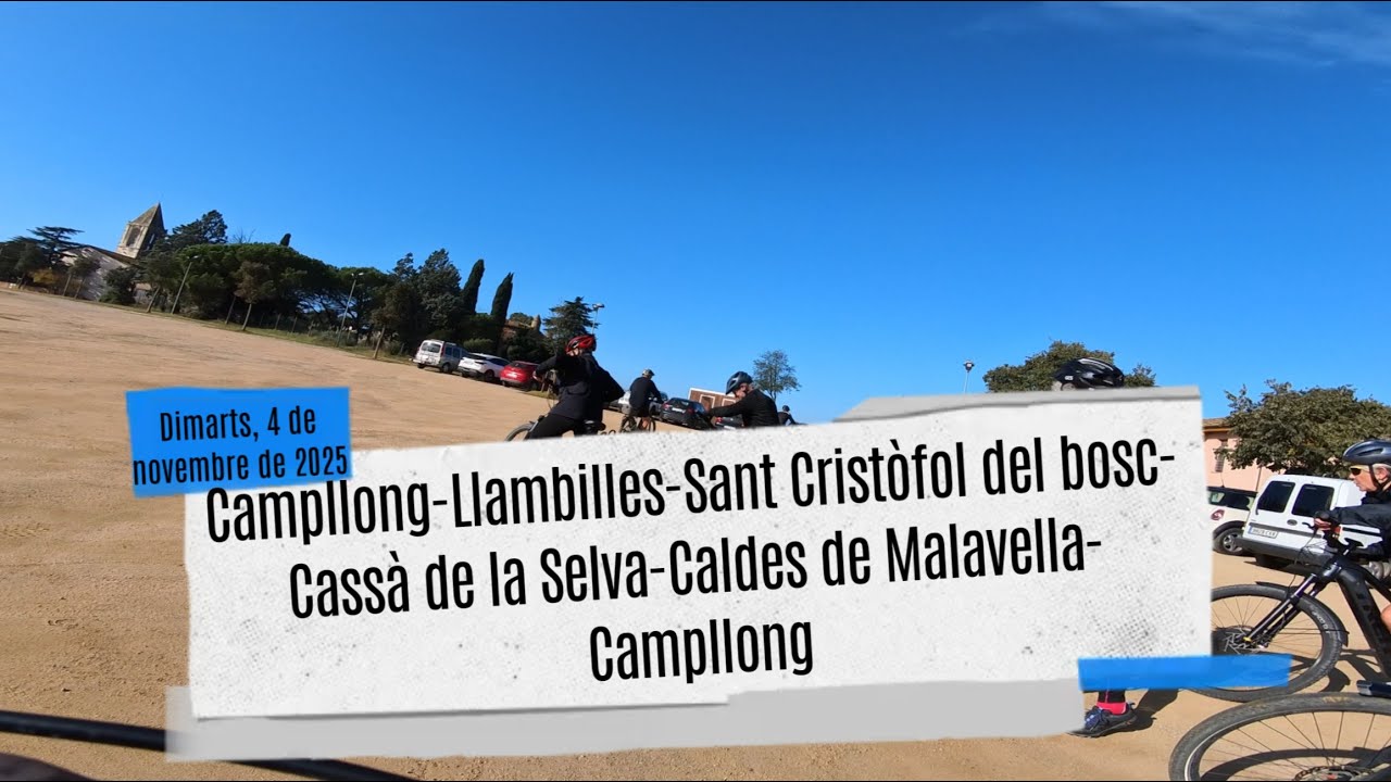 Ruta eBike el 4-11-2025, circular per les comarques del Gironès i la Selva