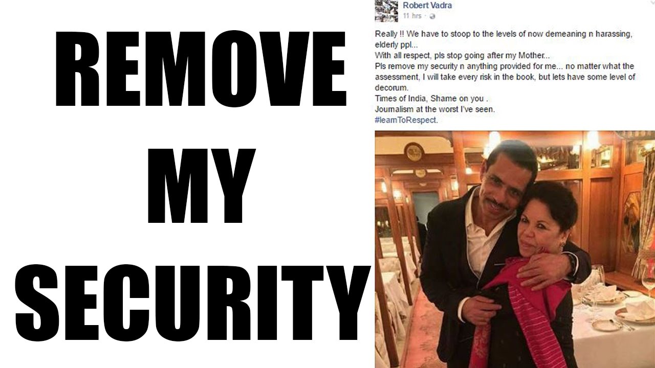 Robert Vadra slams media over security row | Oneindia News