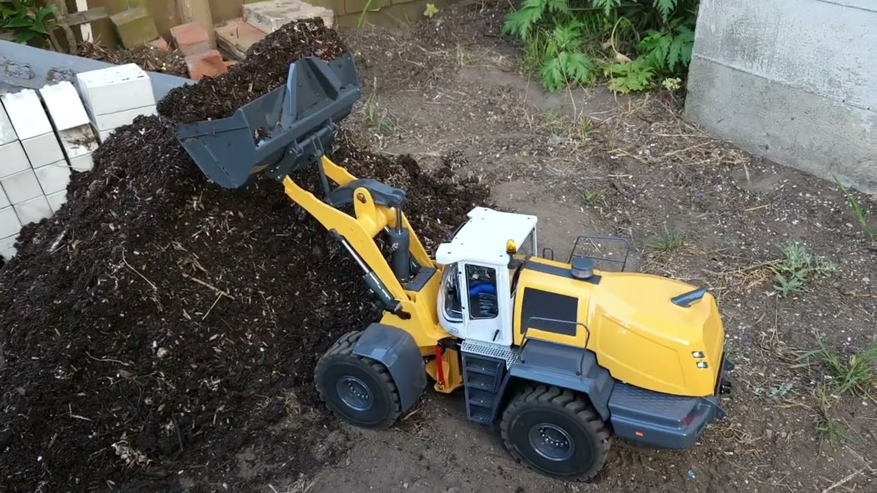 "MEGA RC LOADER POWER! XDRC 580 Mixing & Hauling Compost Like a BEAST!"