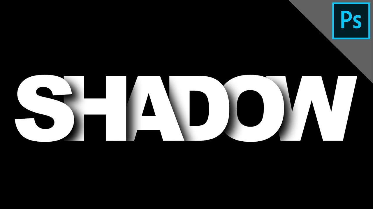 Create overlapping text with a drop shadow effect | PHOTOSHOP TUTORIAL - TEXT EFFECT