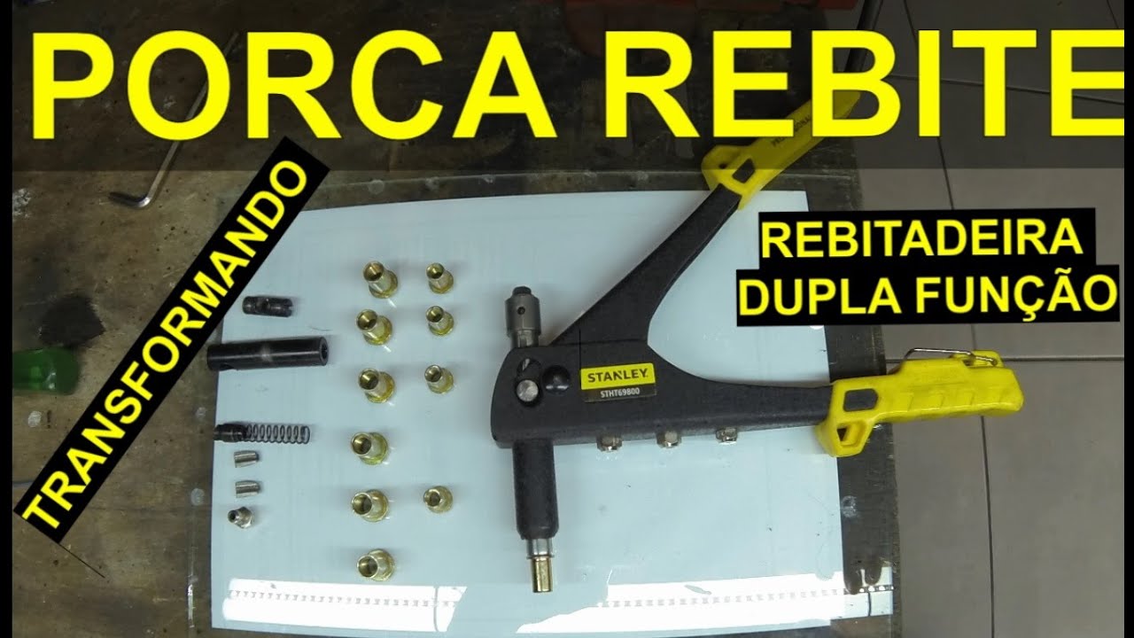 Alicate para porca rebite - Transformando rebitadeira convencional