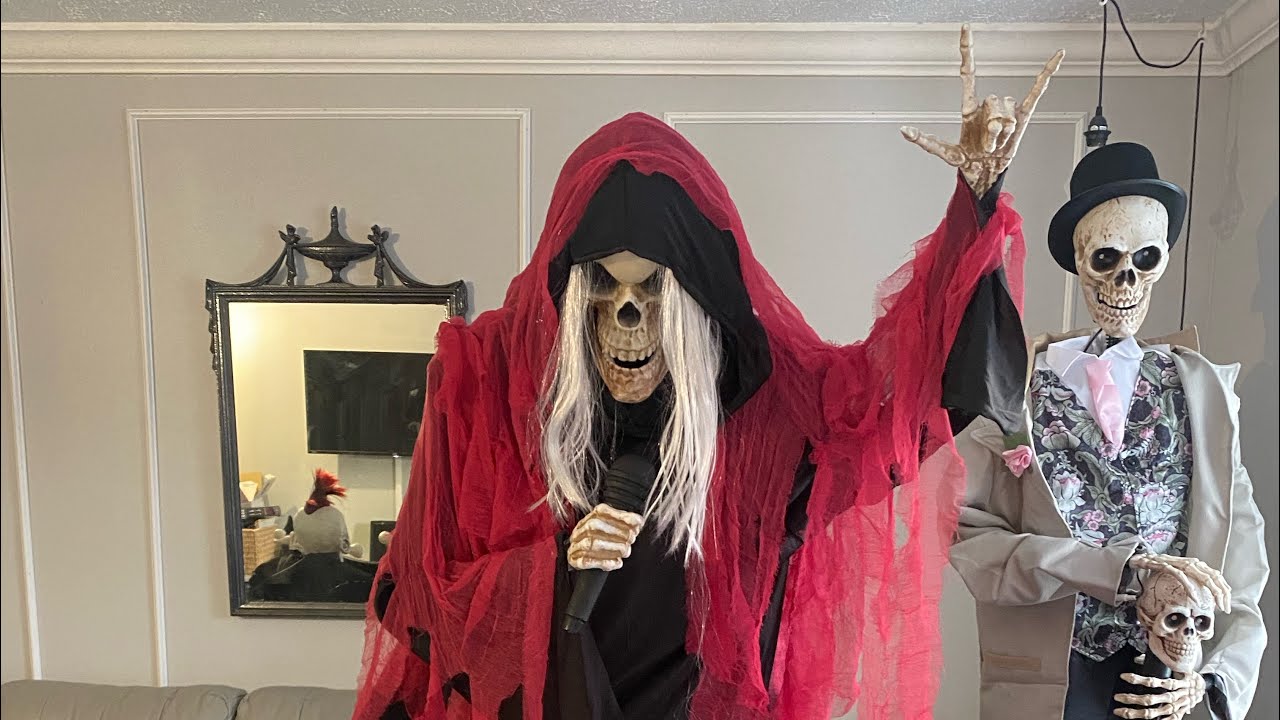 Unboxing Bluetooth Reaper Singer Animatronic from Lowe’s #halloween2024 #animatronics 💀 🎤