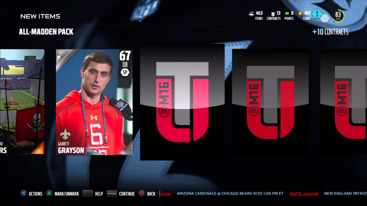 Madden NFL 16 Opening All-Madden Pack