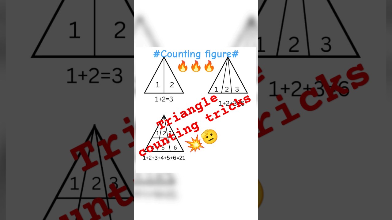 Counting figures tricks #countingfiguresreasoning#trianglecounting#reasoningtric#sscreasoning#shorts