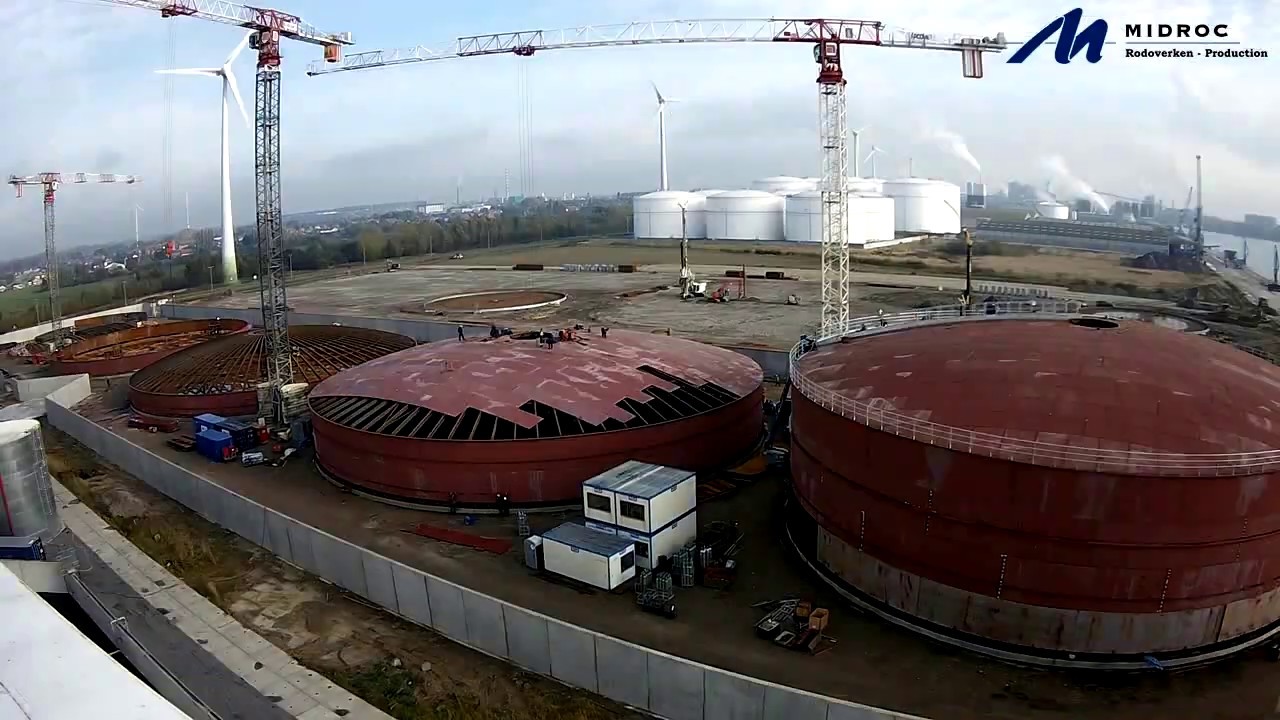 Execution of shell for 5 tanks by the lifting method