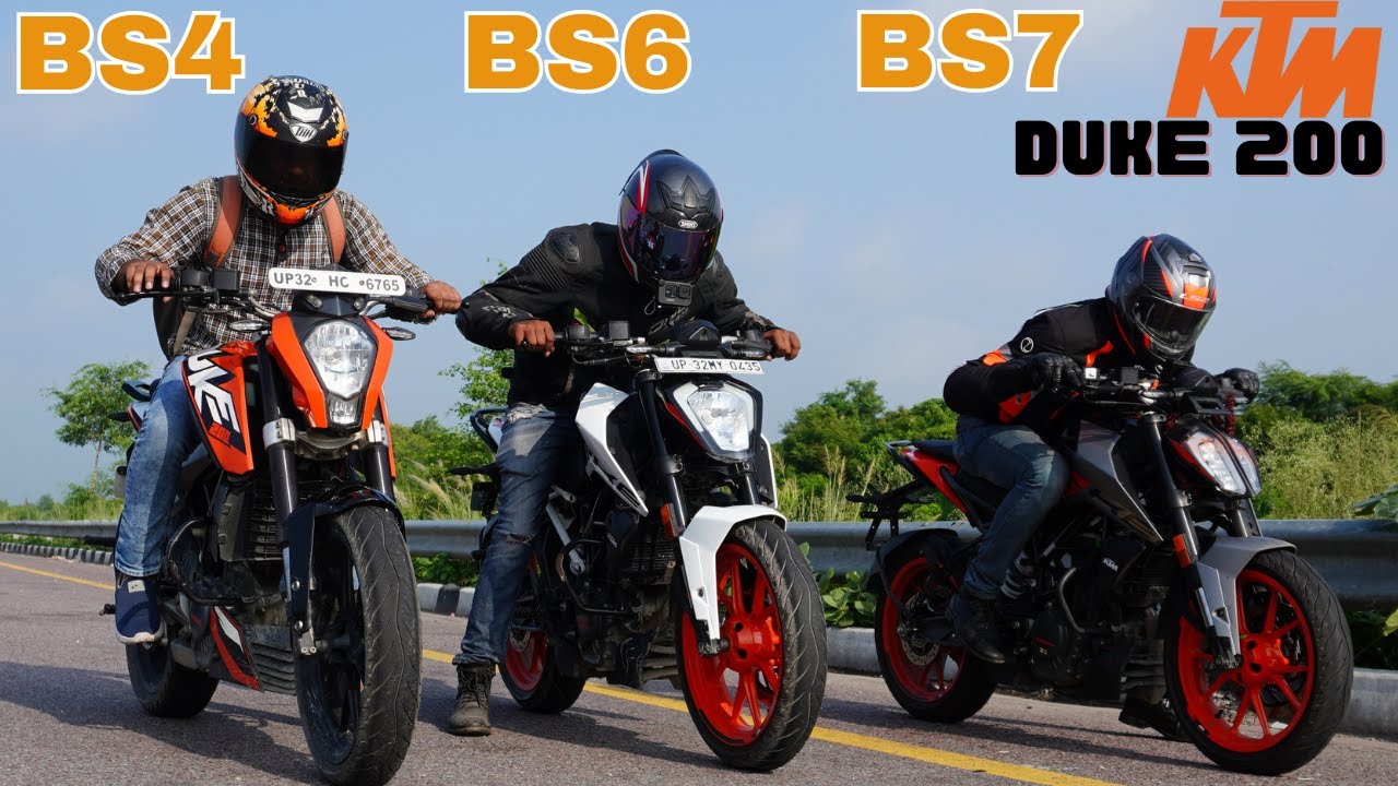 DUKE 200 BS4 vs BS6 vs BS7 DRAG RACE