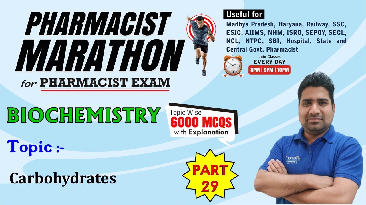PHARMACIST EXAM MARATHON CLASS -29 | Biochemistry (1301- 1325) Carbohydrates #gdc #pharmacist