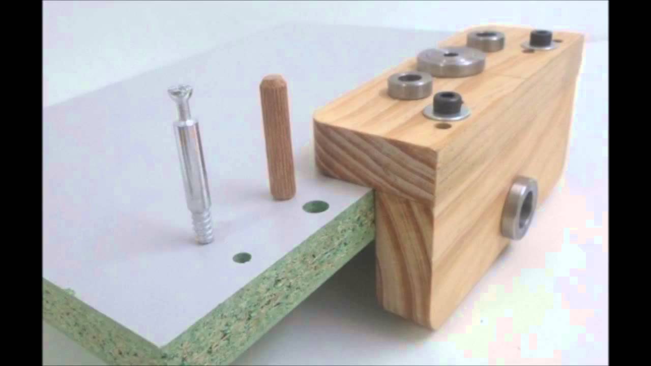Multi drilling guide for Minifix fasteners and Dowels (English Subtitles)