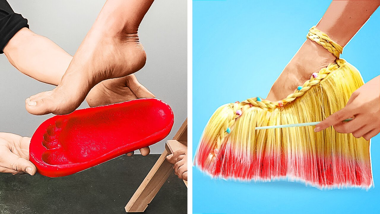 Trasformazione di scarpe fai da te 🤩 Trucchi per realizzare tacchi alti e scarpe firmate
