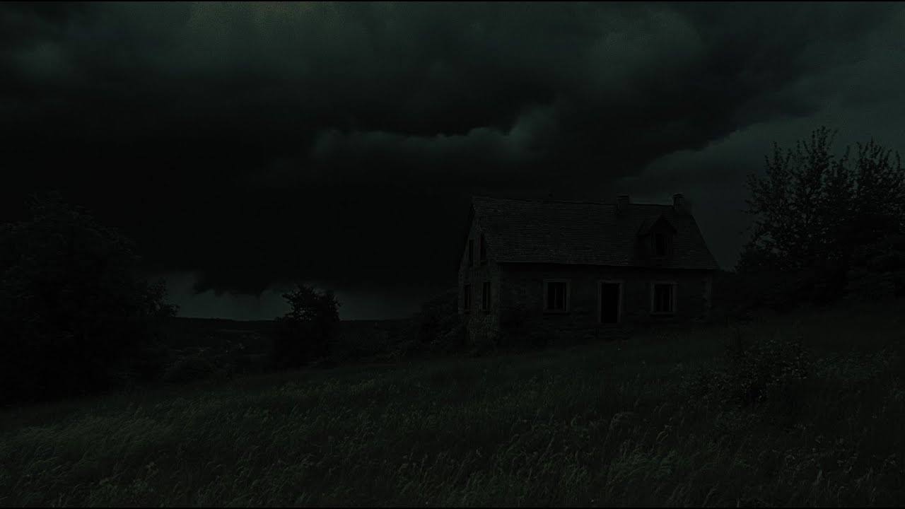 Thunder Rolling Over the Meadow | Storm Sounds in a Quiet Valley Near a Lonely Hillside Cabin 🥱