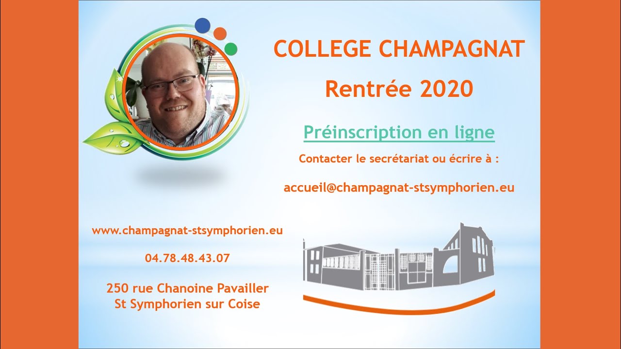 PRESENTATION COLLEGE CHAMPAGNAT RENTREE 2020
