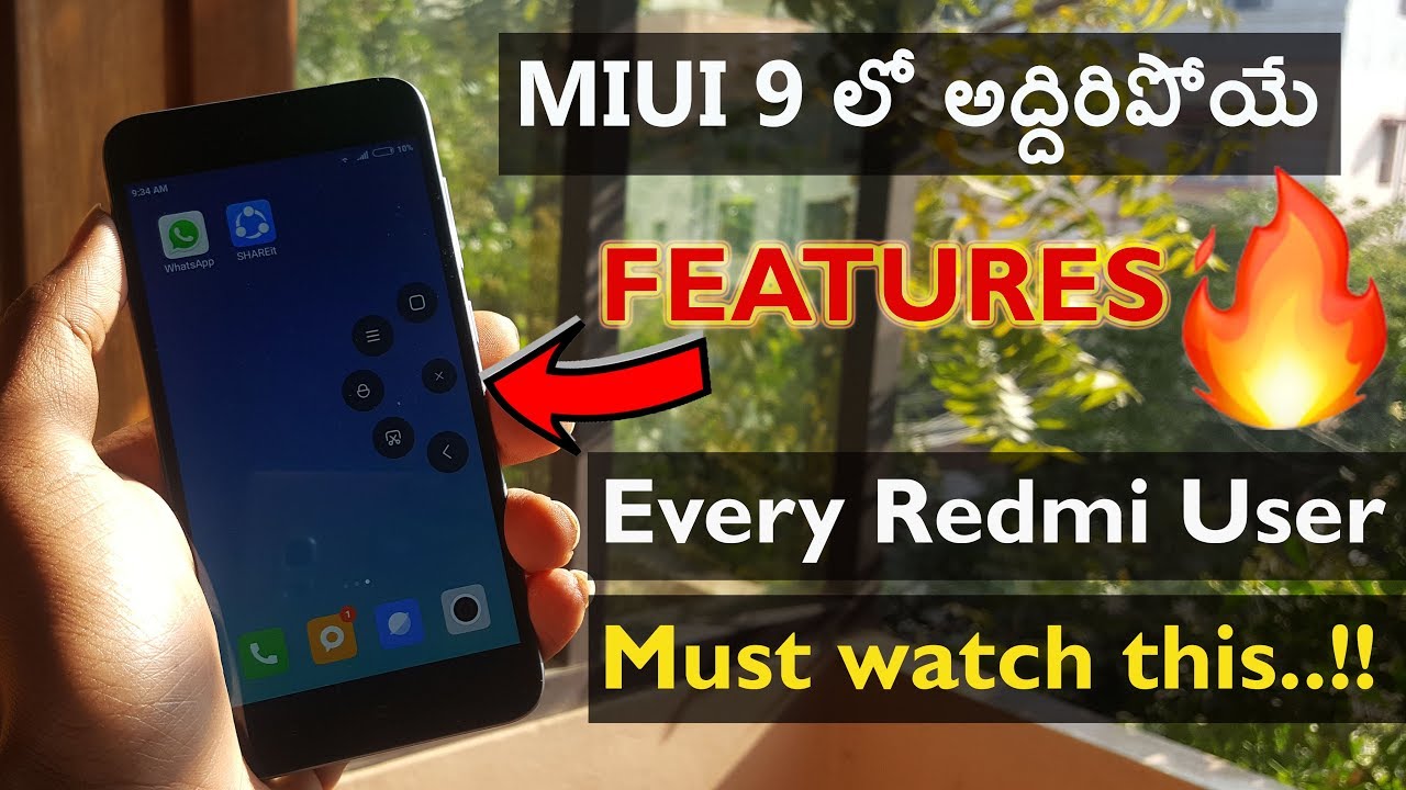 Xiaomi MIUI 9 NEW Hidden Secret Tricks & Features in Telugu