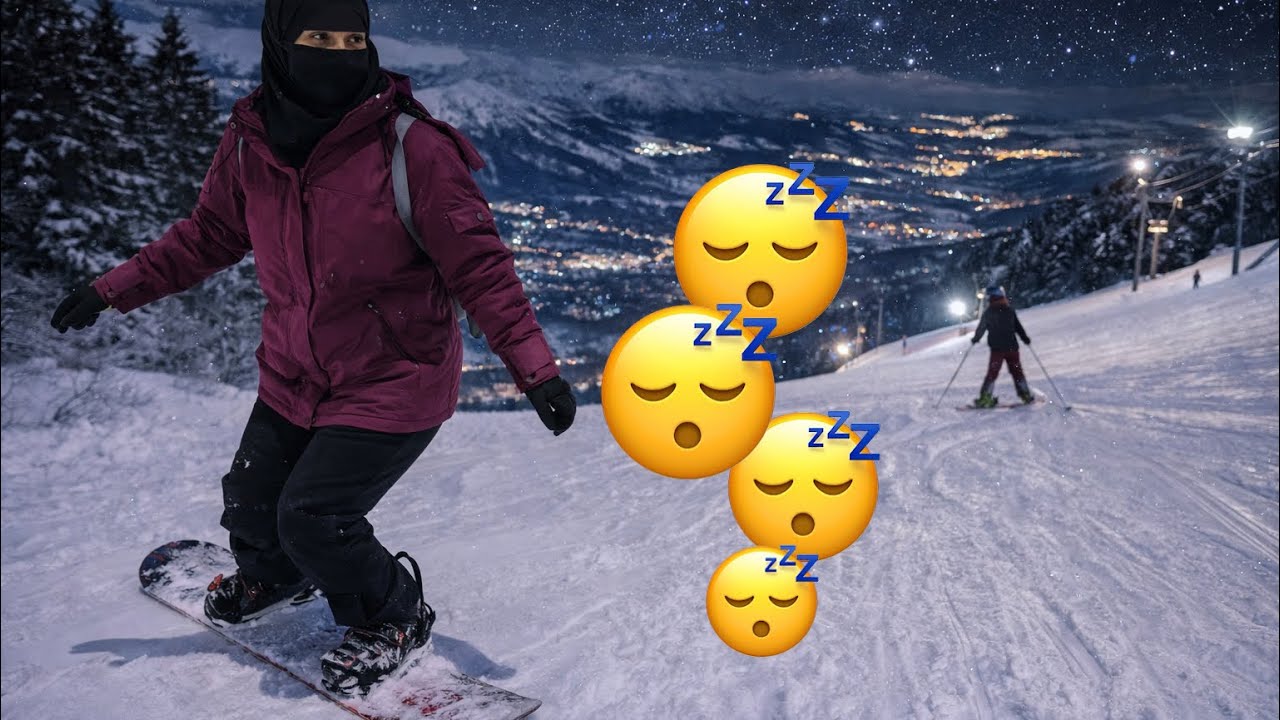 أول ليلة في باكورياني ❄️ تزلج على الجليد و تزلج الجورجيين فوق الجبال الثلجية ليلاً رعب في جورجيا 😂✈️