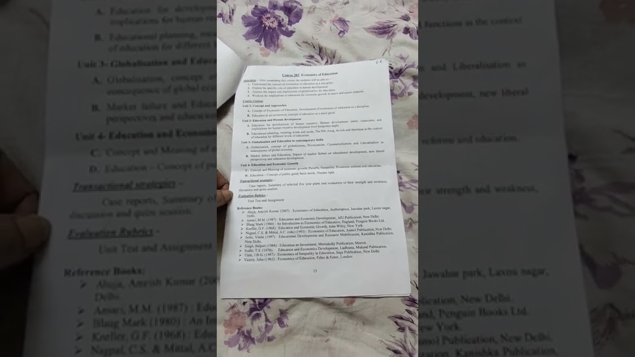 MGKVP M.Ed Syllabus 2022
