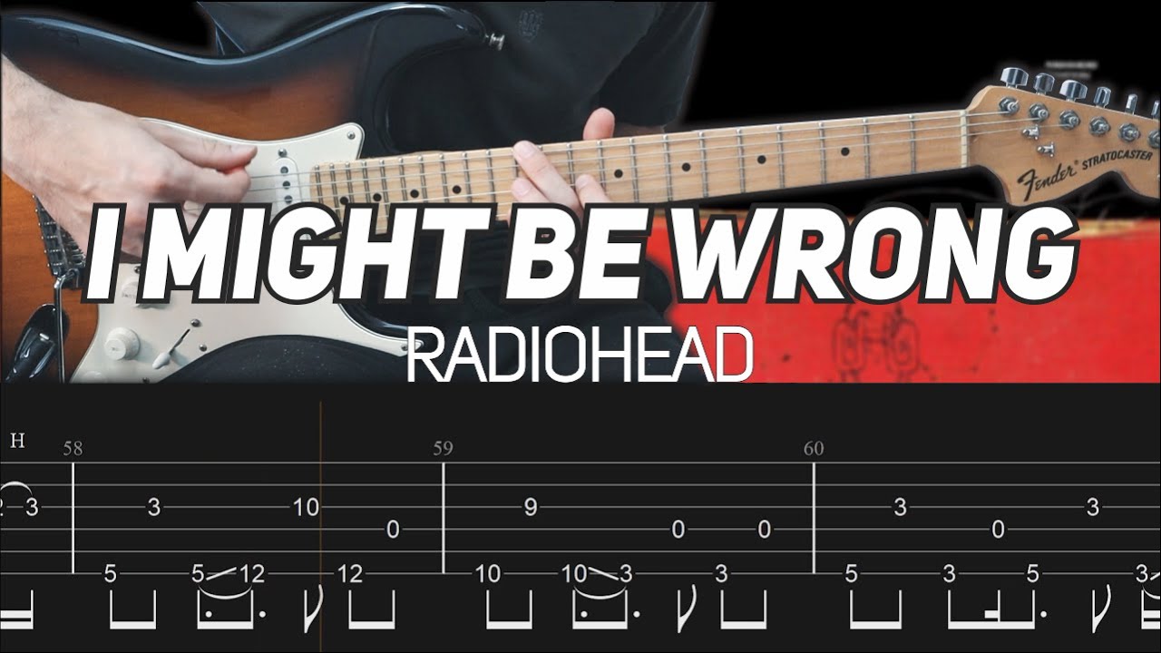 Radiohead - I Might Be Wrong (Guitar lesson with TAB)