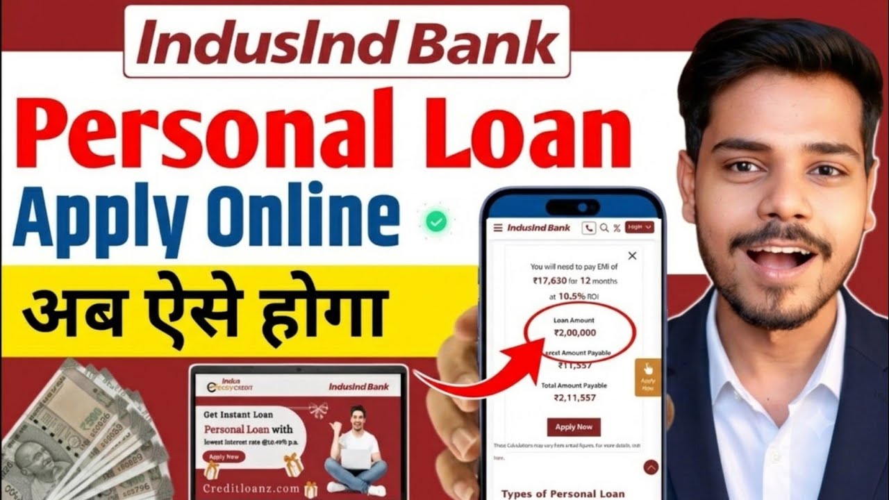 How to Apply Indusind bank Personal loan | Zero Processing Fee | Without GST | No Stamp Duty