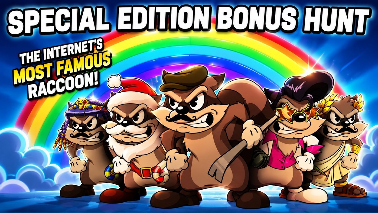 SPECIAL EDITION BONUS HUNT 🎰Featuring The Internets' Most Famous Raccoon! 🎰12.06.26🎰