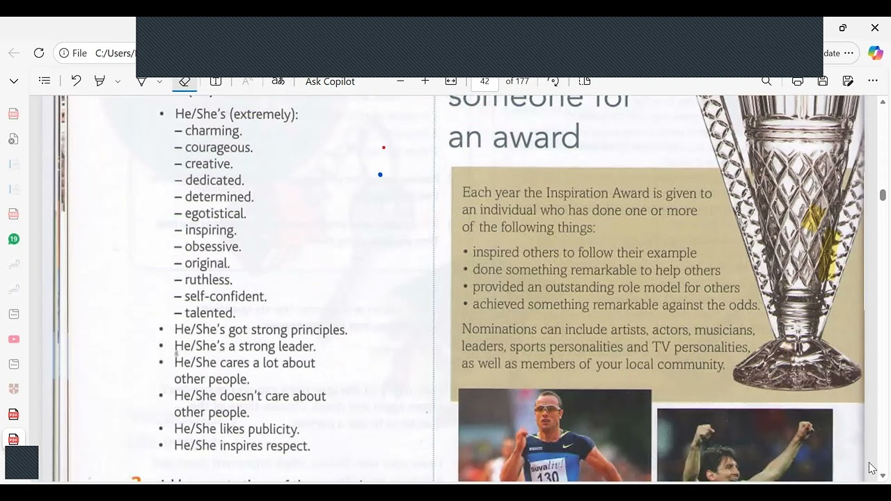 B2 Level- Intermediate Cutting Edge- Adjectives for describing personal qualities.