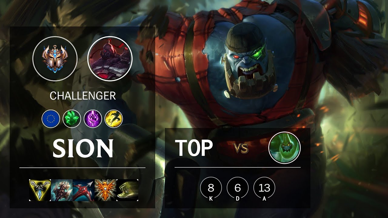 Sion Top vs Zac - EUW Challenger Patch 10.16