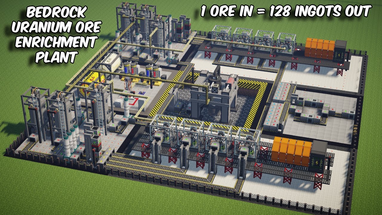 Infinite Uranium Enrichment Plant using Bedrock Uranium Ore - HBM's NTM Minecraft