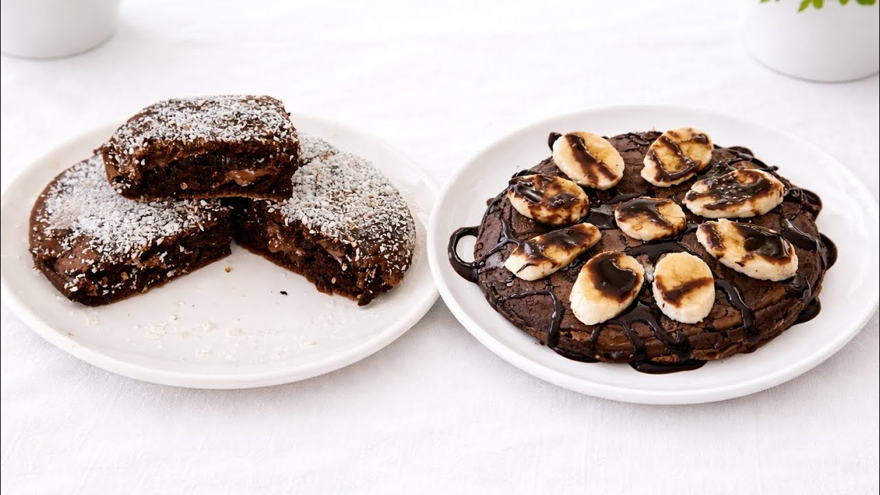 Banana Chocolate Pancakes in a Pan | 2 Ways, Quick, Easy & Delicious 🍌🍫🥞