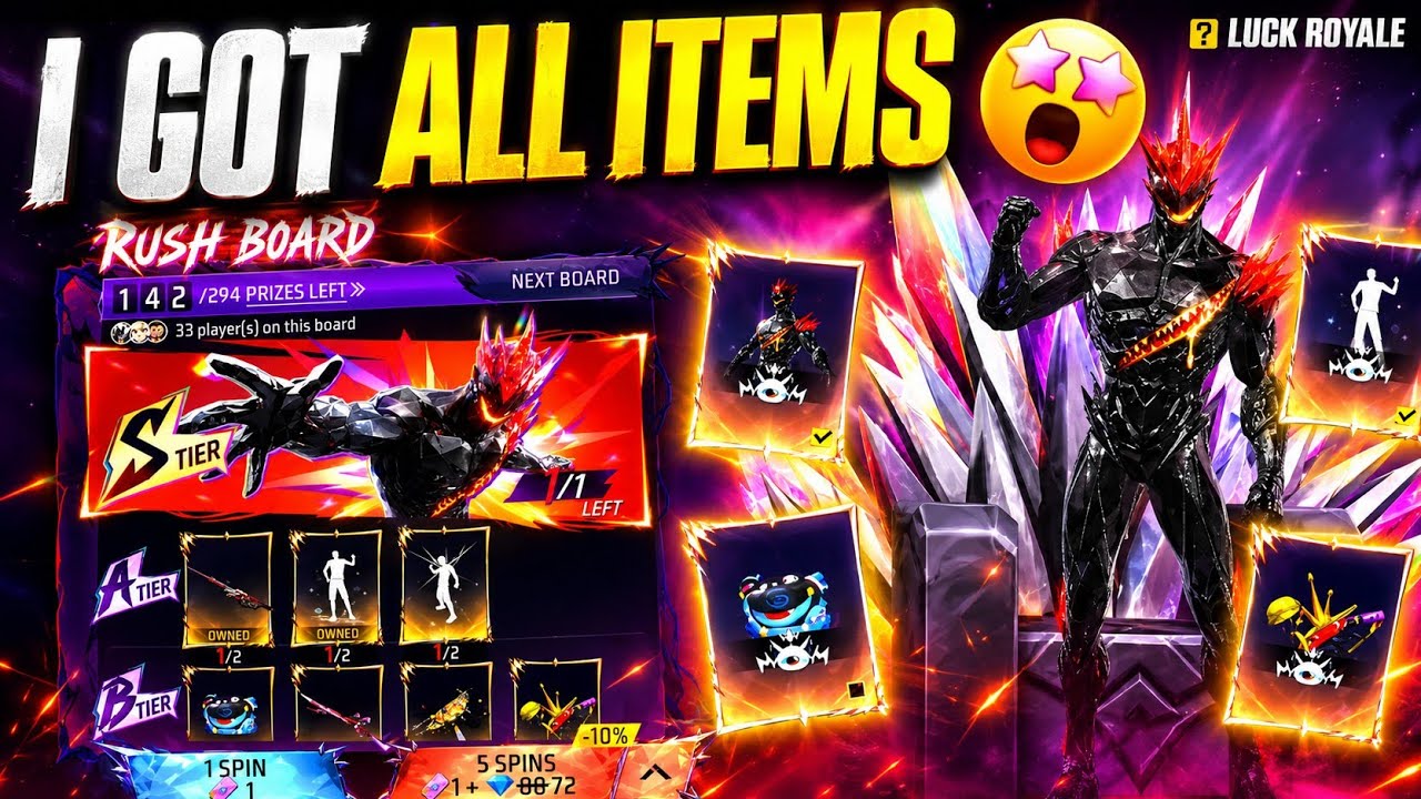 New Rush Board Event Full Complete ആക്കി 😂 New Rush Board Event In Free Fire | Freefire malayalam