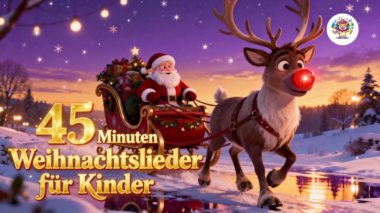 45 Minuten der schönsten Weihnachtslieder für Kinder – Jingle Bells, Stille Nacht & mehr