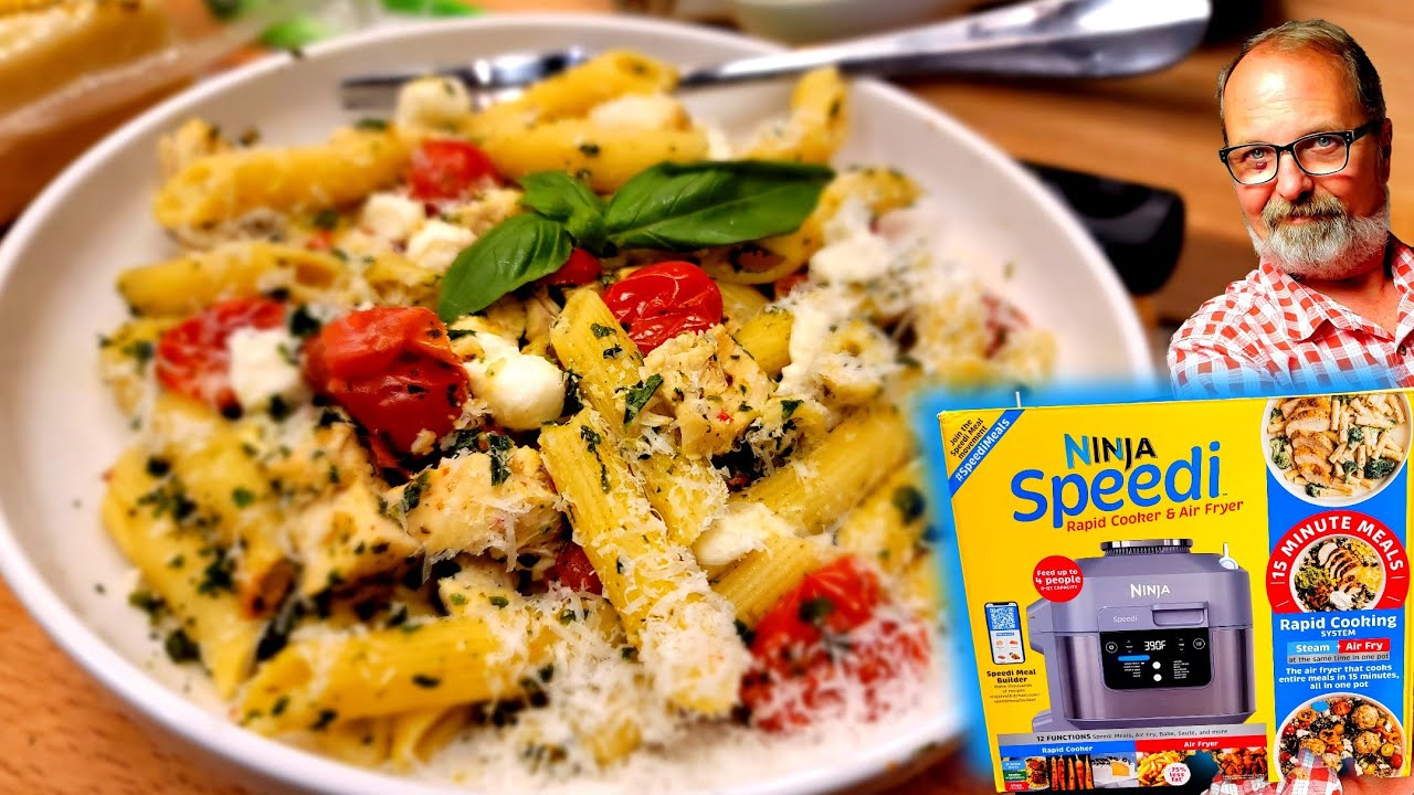Ninja SPEEDI MEAL BUILDER Pasta Pomodoro w/ Chicken - Rapid Cooker & Air Fryer + thermometer info