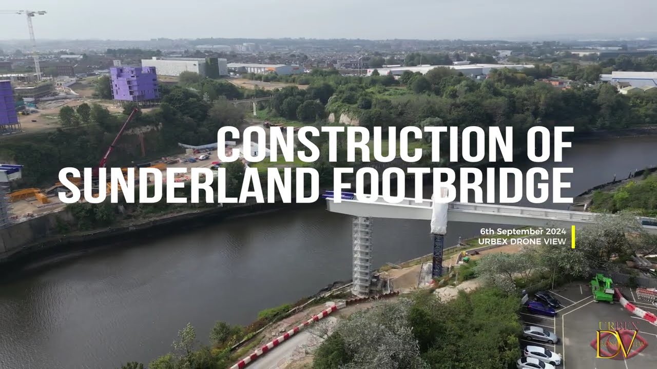 See How They Construct The New Sunderland Wear Footbridge
