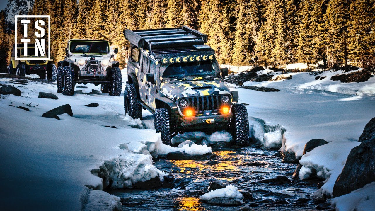 FROZEN RIVER Off-Roading In The Rocky Mountains (THIN ICE!)