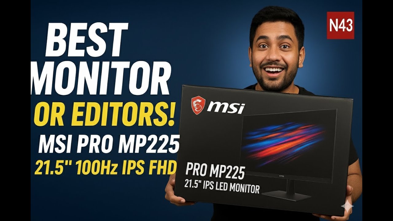 This Monitor Changed My Workflow! 😱 | MSI PRO MP225 Review (Best for Editing & Creative Work)
