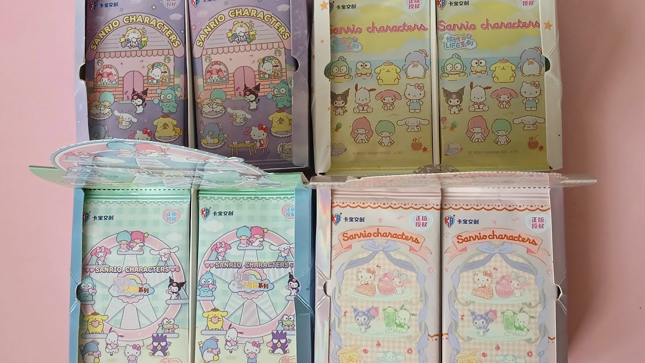 Opening 25+ Miniso Sanrio cardpacks!! | Including 5 different series ☺️🩷