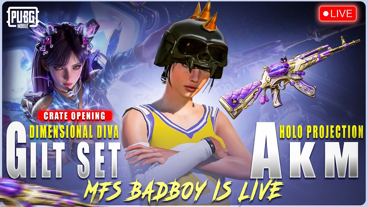 LIVE 🔥 DIMENSIONAL DIVA SET  Holo Projection AKM Crate Opening   | PUBG Mobile /BGMI