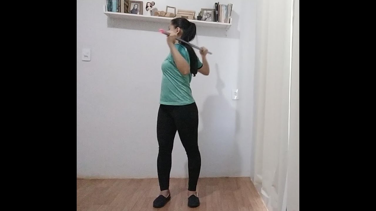 Mobilização articular e alongamento com bastão - Nível iniciante