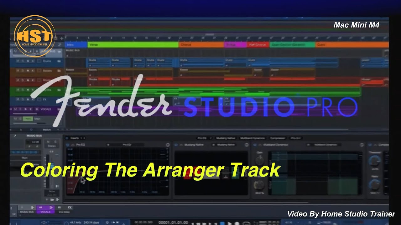 Раскрашивание трека аранжировщика - Fender Studio Pro