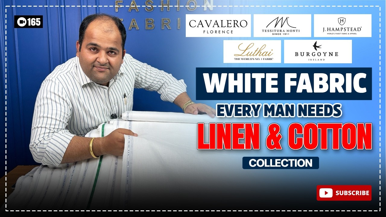 Best Premium White Gold Fabrics for Men | Luxury Cotton & Linen Fabrics for Shirts and Kurta Pajama