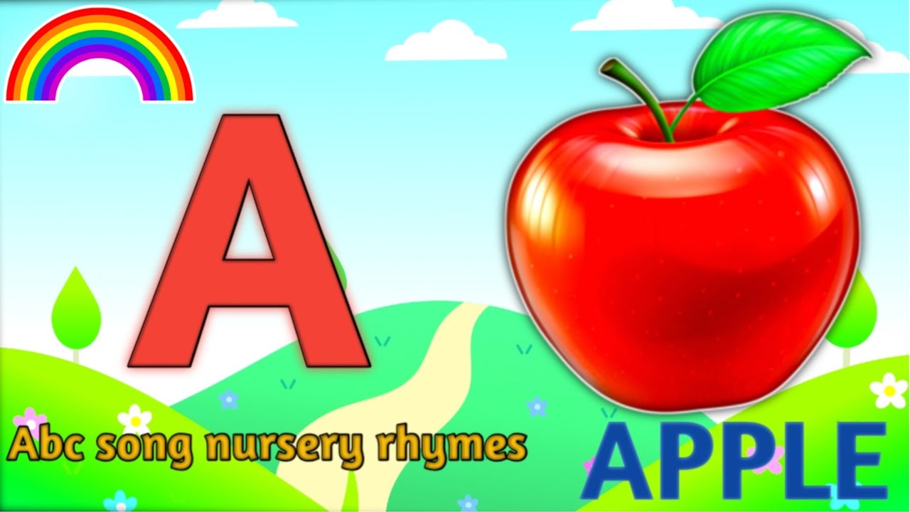 A for apple 🍎| B for ball ⚽️|  ABC phonics song nursery rhymes |  A se anar | kids education | abcd