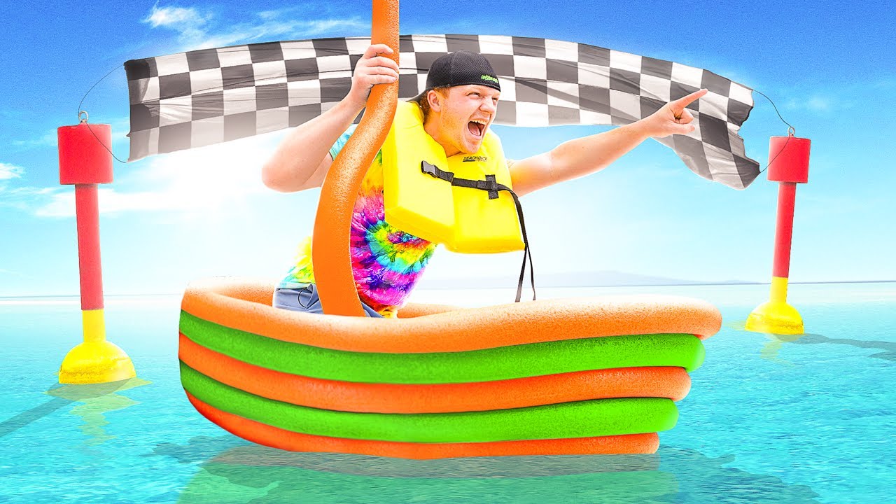 Worlds FASTEST Homemade BOAT! Build CHALLENGE!