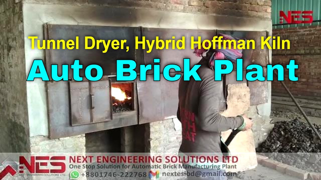 Tunnel dryer, Hybrid hoffman kiln firing, Automatic return rail in Auto Brick Making Plant