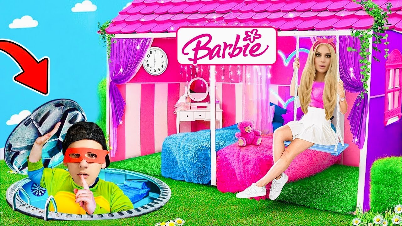 ΧΕΛΩΝΟΝΙΝΤΖΆΚΙΑ VS BARBIE ΧΑΡΤΙΝΑ ΣΠΙΤΙΑ CHALLENGE !