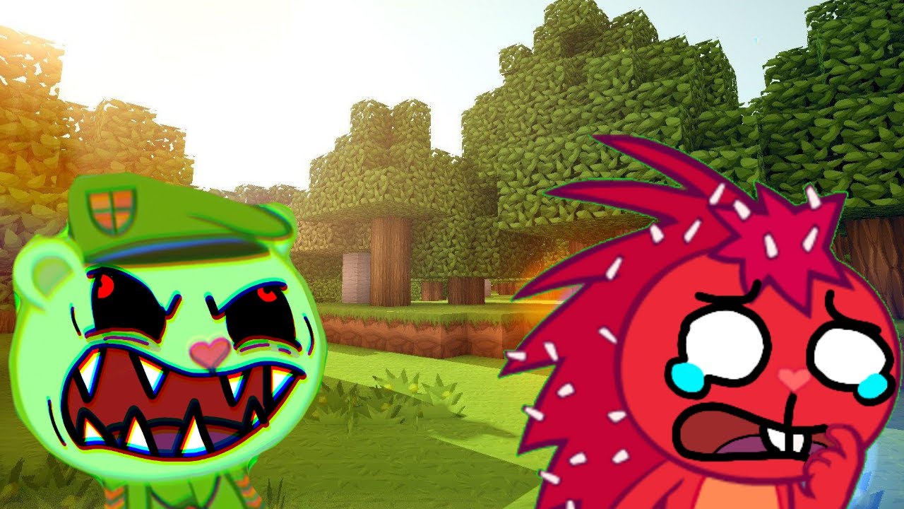 Fliqpy и Flaky играют в Minecraft Pt 4 #fliqpy #flaky #Happytreefriends