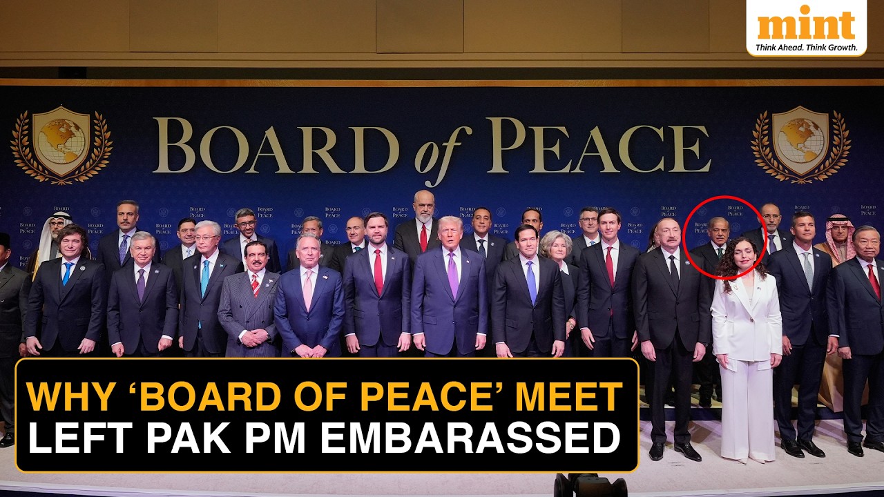 Pak PM SIDELINED In First ‘Board Of Peace’ Meet; Sharif Offers Flattery, Trump Gives Back Seat