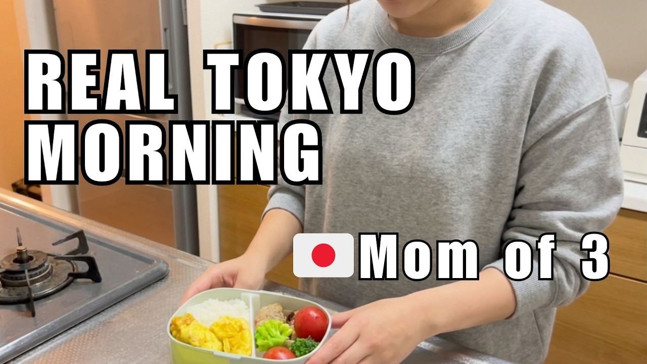 Tired Tokyo Mom’s School Morning with 3 Kids | Real Life in Our 60m² Apartment  