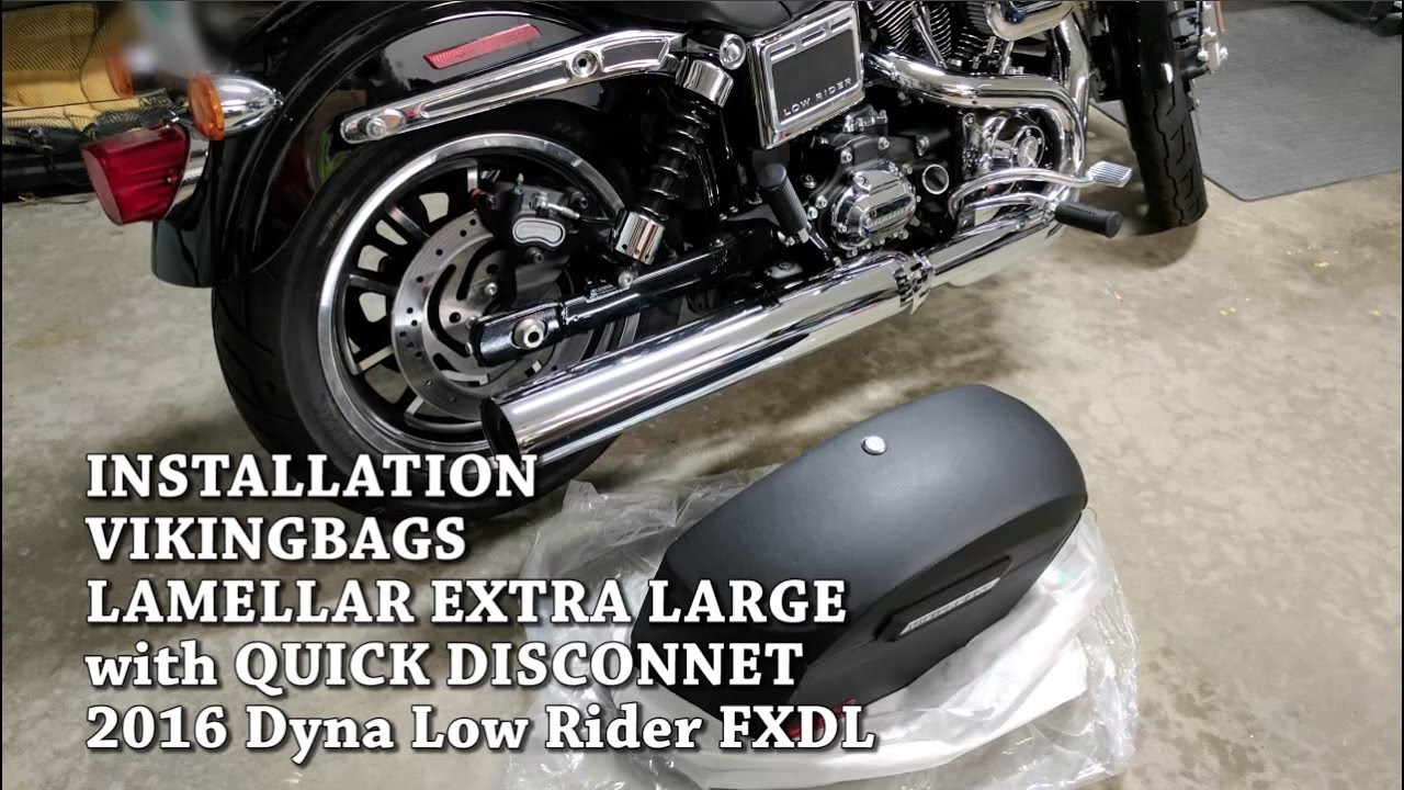 Сумки Vikingbags с возможностью установки кофра Quick Disconnect Dyna Low Rider