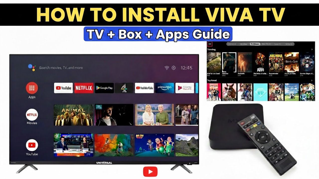 How to Install Viva TV App & Best Video Player, on Android TV box Free Streaming App 2026 in Urdu