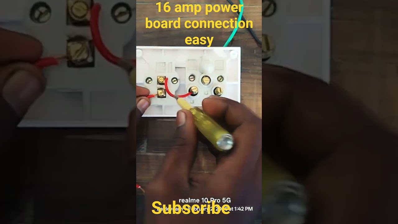 16 amp power board connection easy/ 1 switch 1 socket extension board connection/ extension board